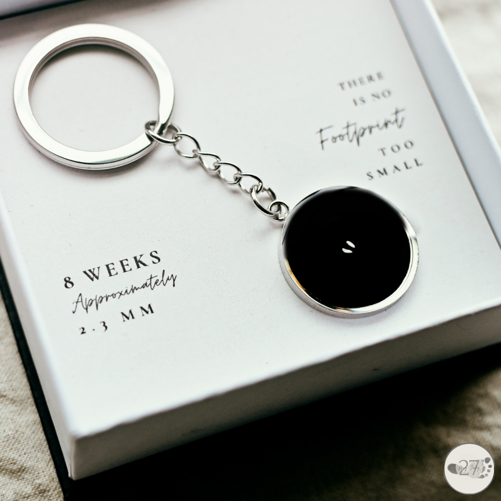 8 week miscarriage keychain