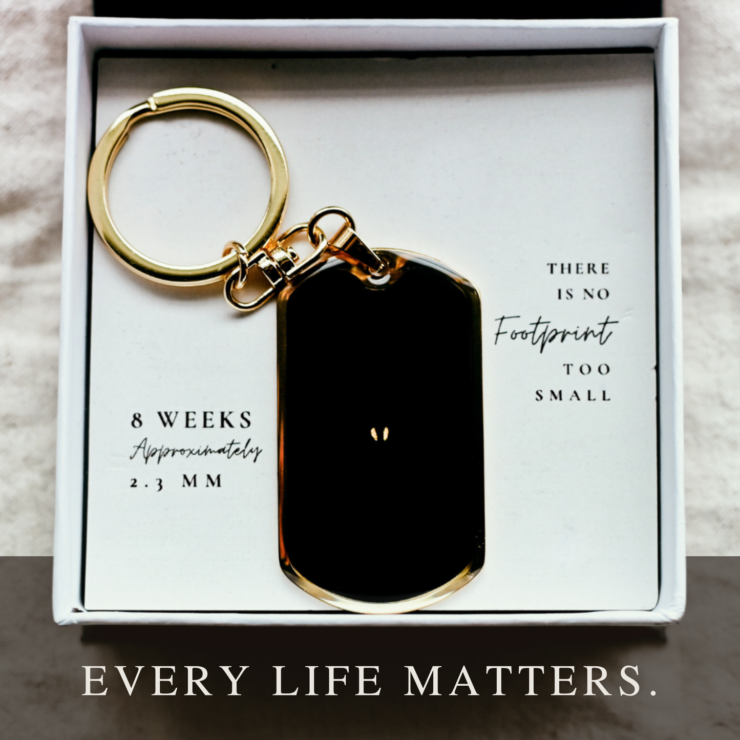 Gone So Soon Dog Tag Keychain