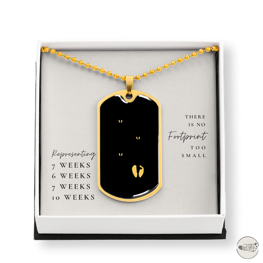 Gone So Soon Dog Tag Necklace | 4 First Trimester Losses