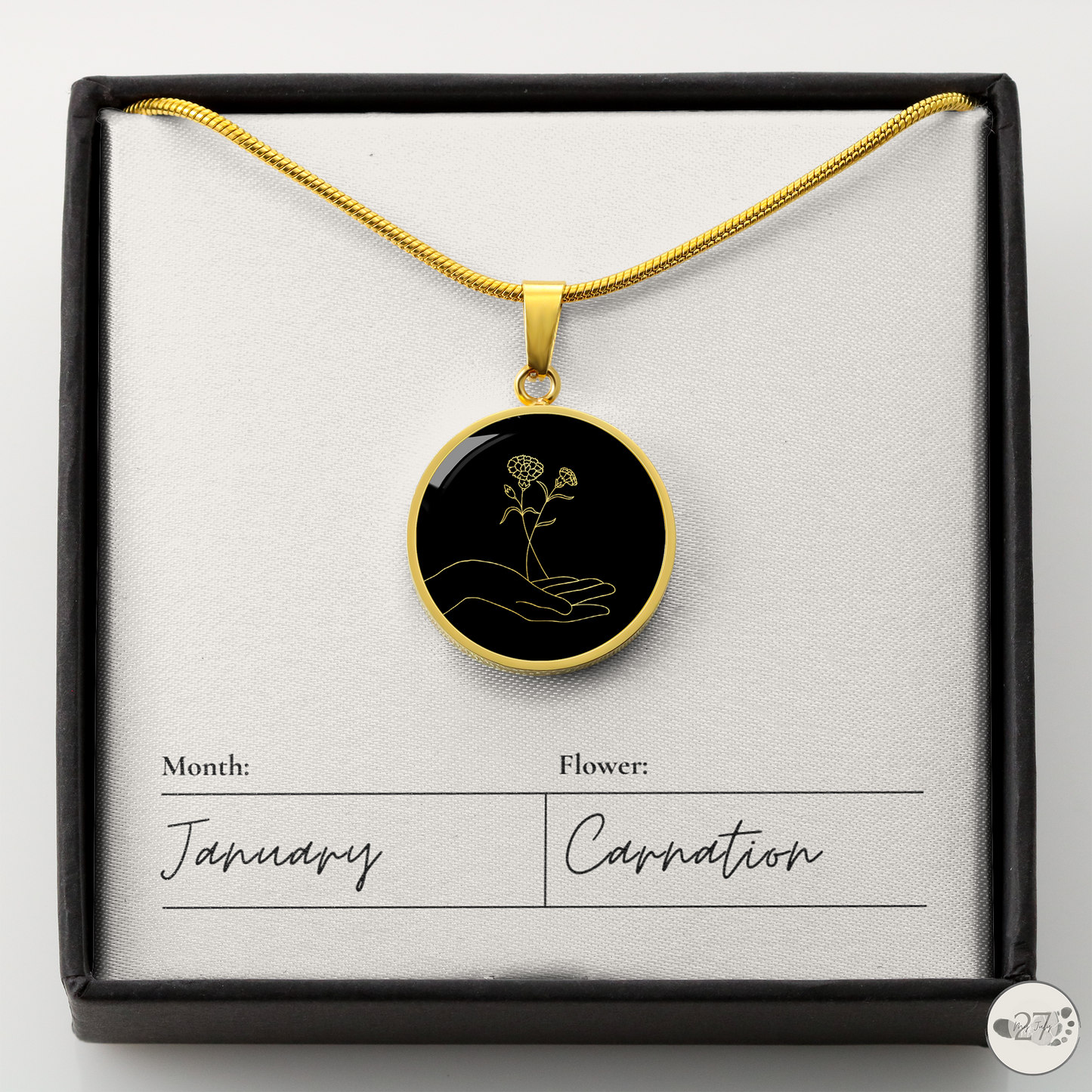 Birth Flower Pendant Necklace