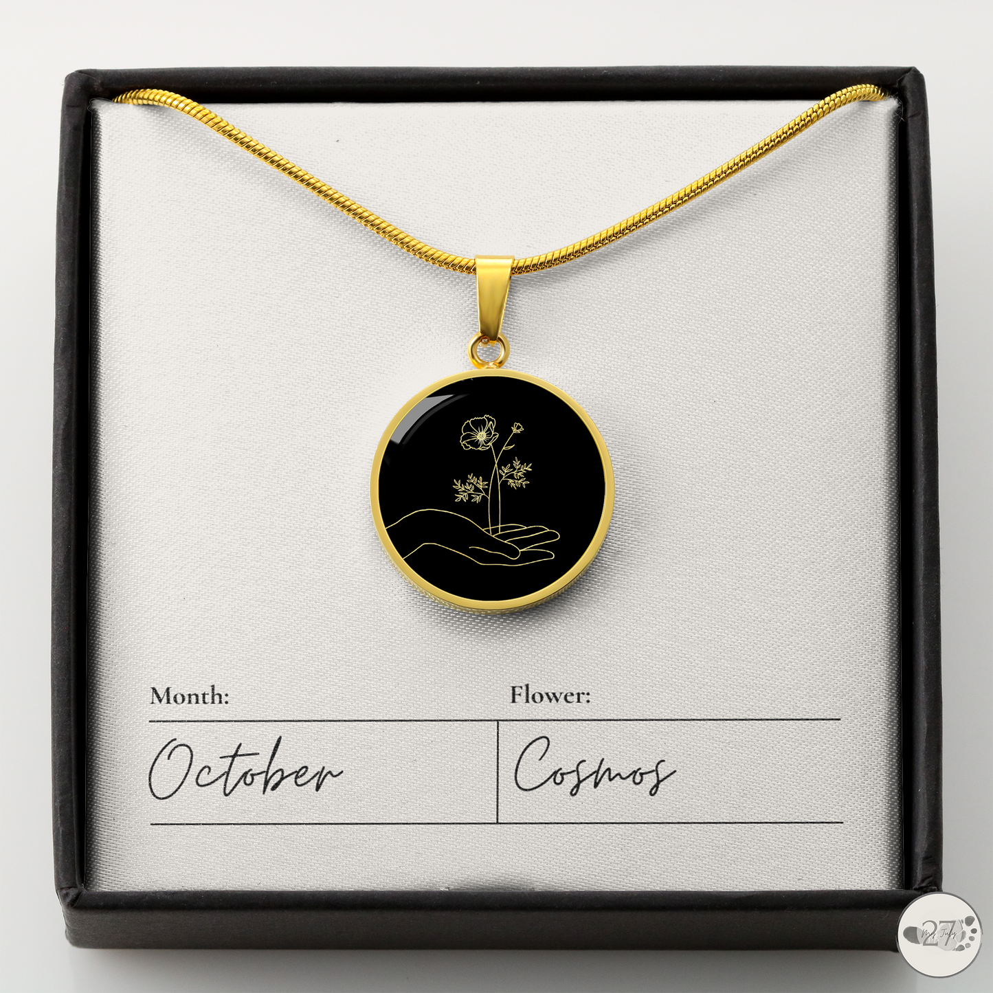 Birth Flower Pendant Necklace