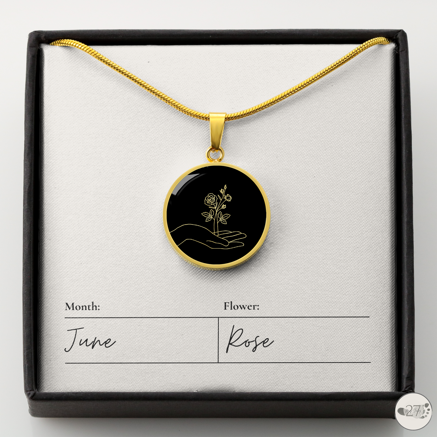 Birth Flower Pendant Necklace