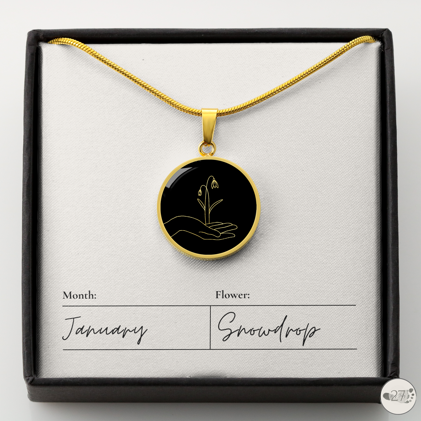 Birth Flower Pendant Necklace