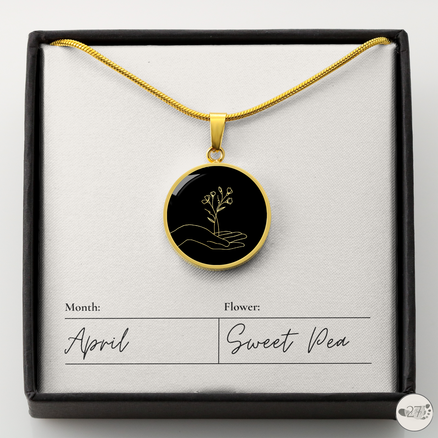 Birth Flower Pendant Necklace