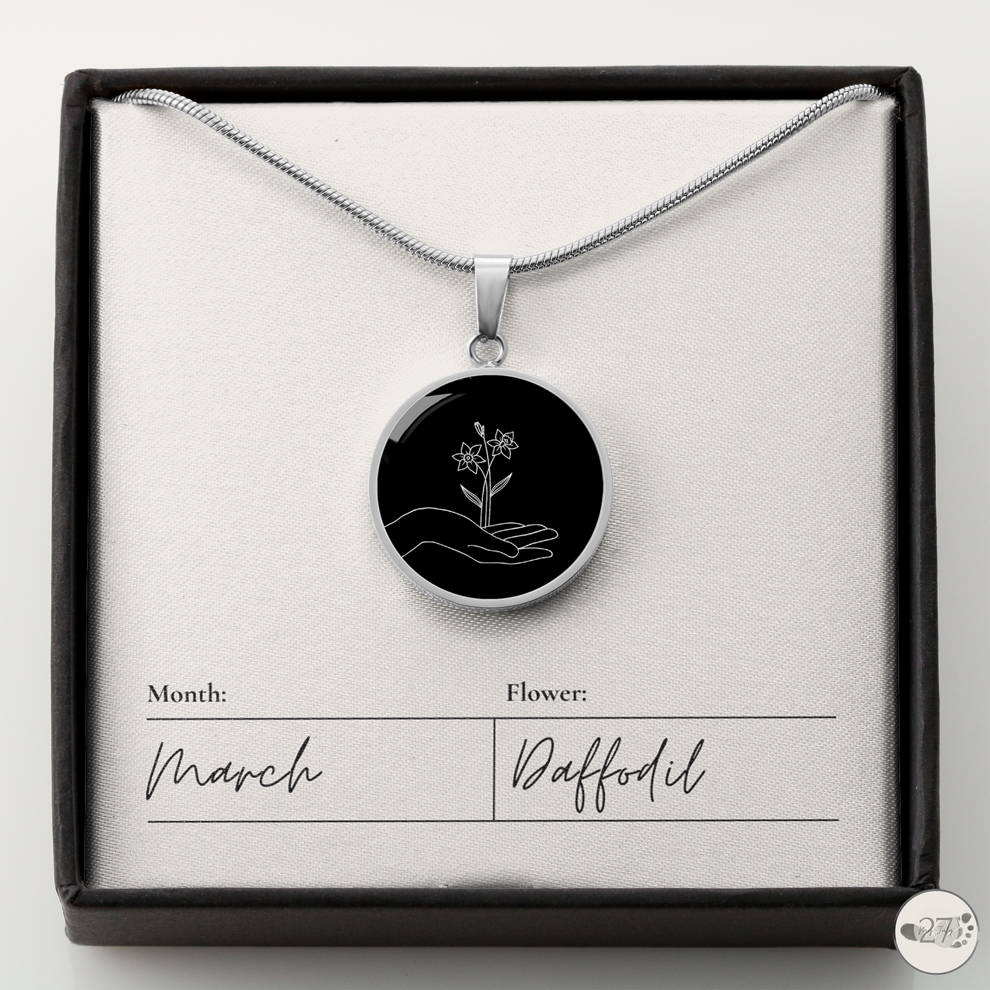 Birth Flower Pendant Necklace