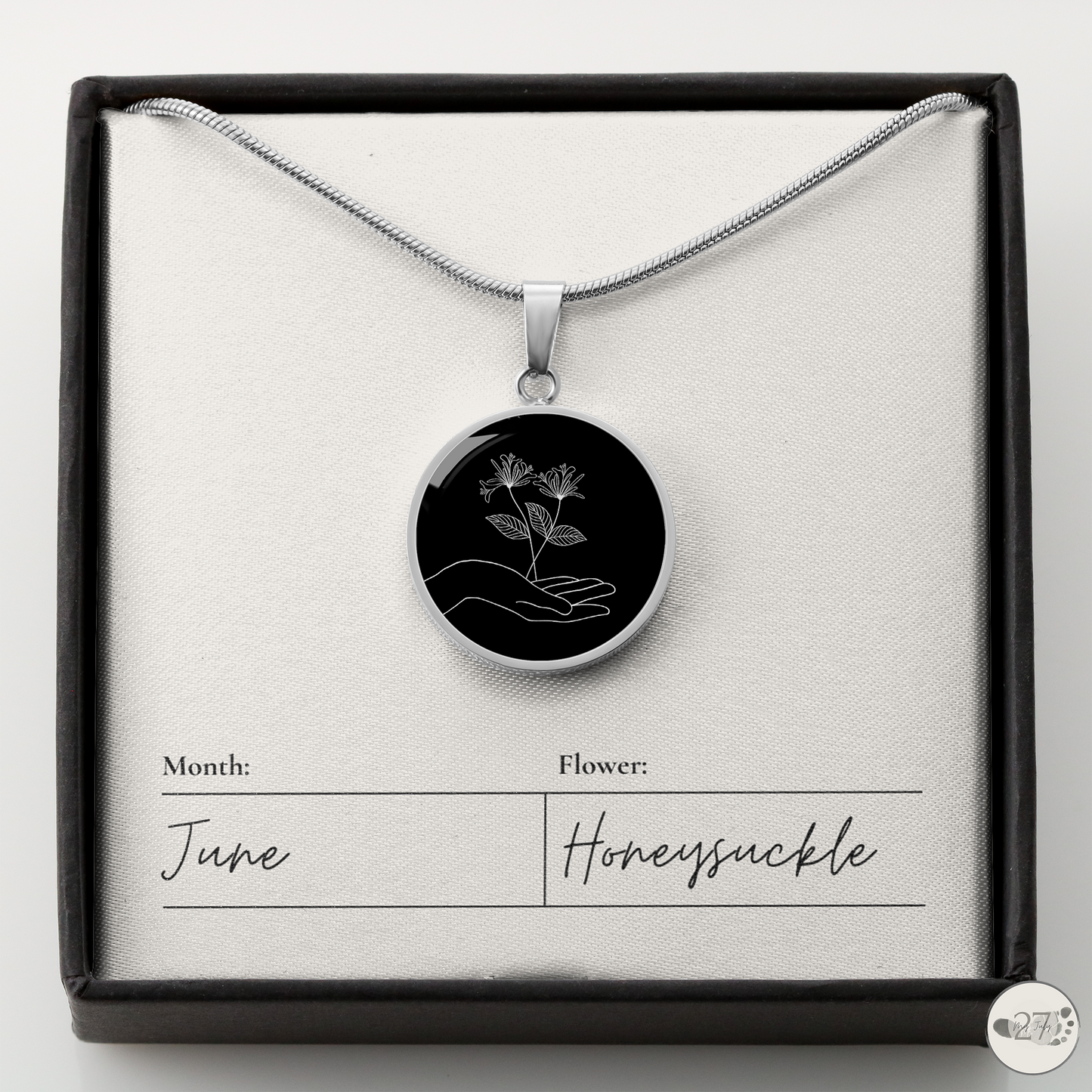 Birth Flower Pendant Necklace