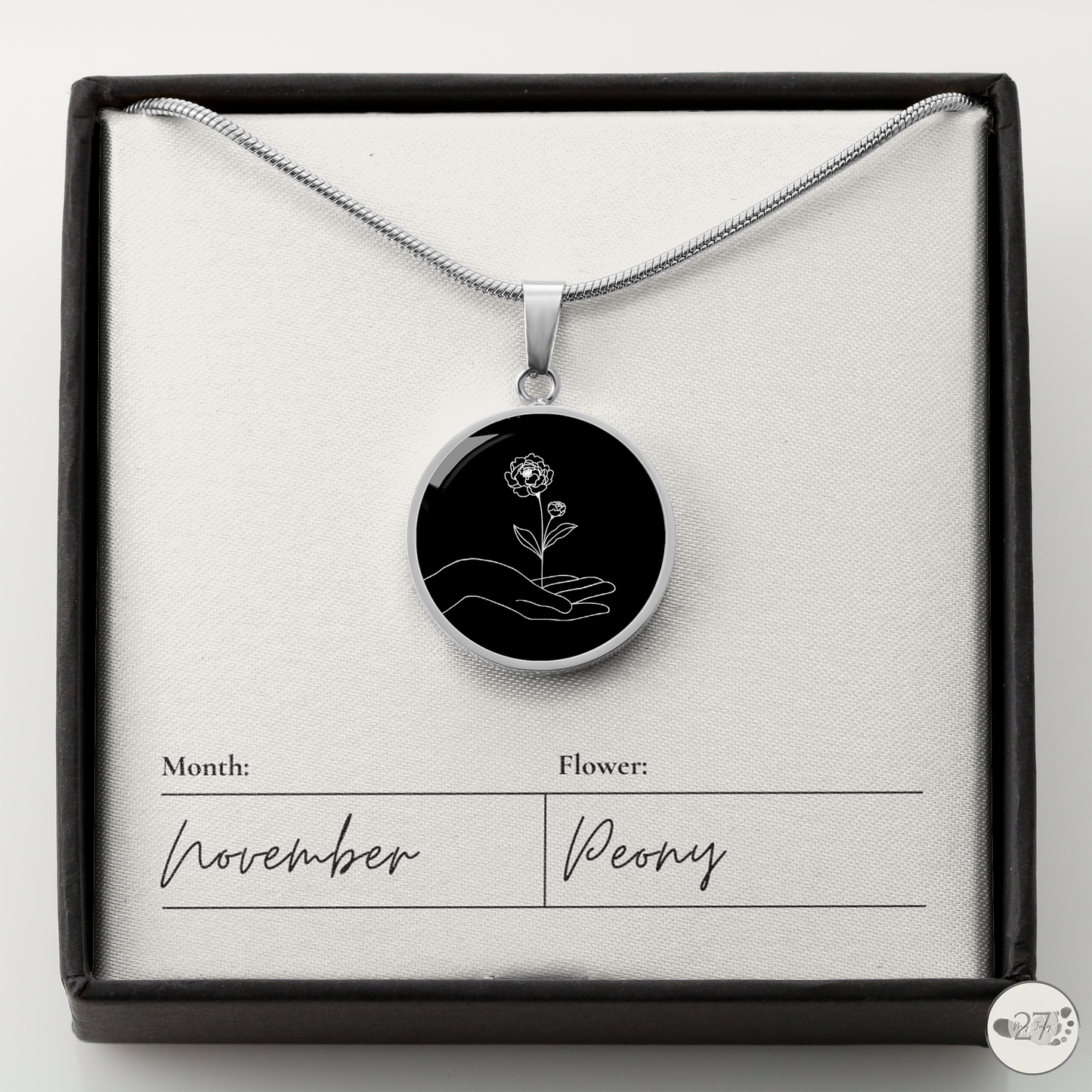 Birth Flower Pendant Necklace