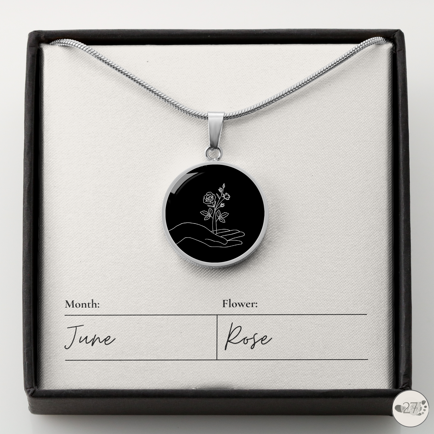 Birth Flower Pendant Necklace