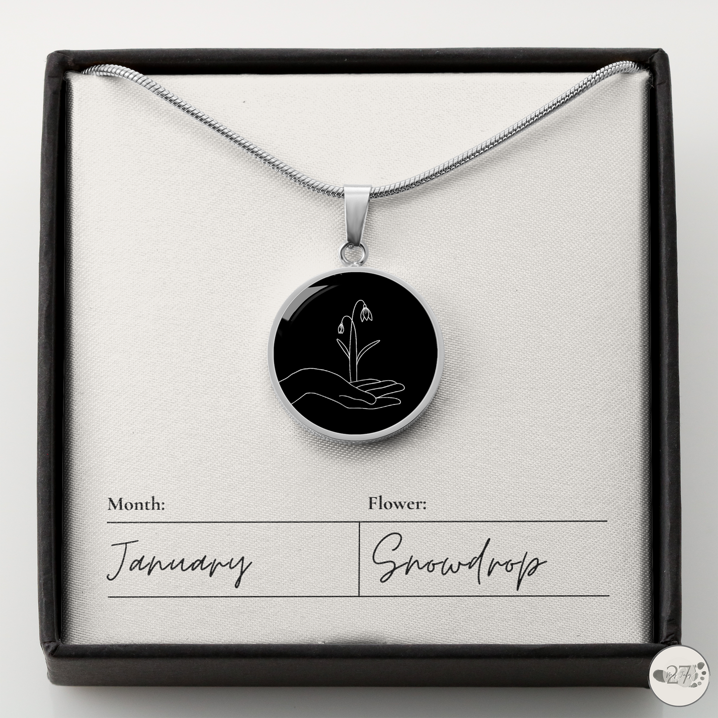 Birth Flower Pendant Necklace