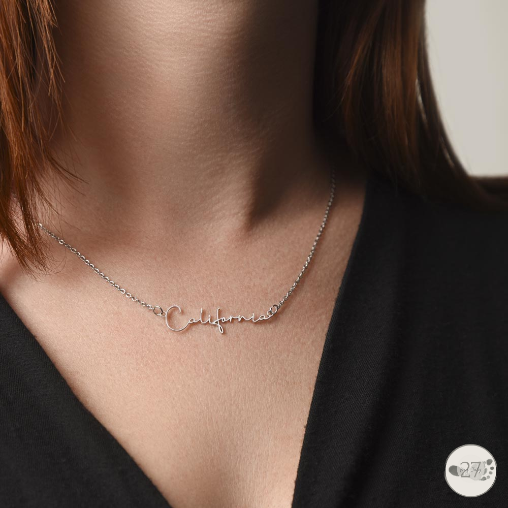 Trisomy 18 Mama: Cursive Name Keepsake