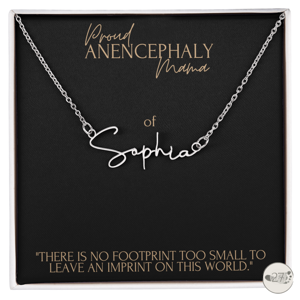 Anencephaly Mama: Cursive Name Keepsake