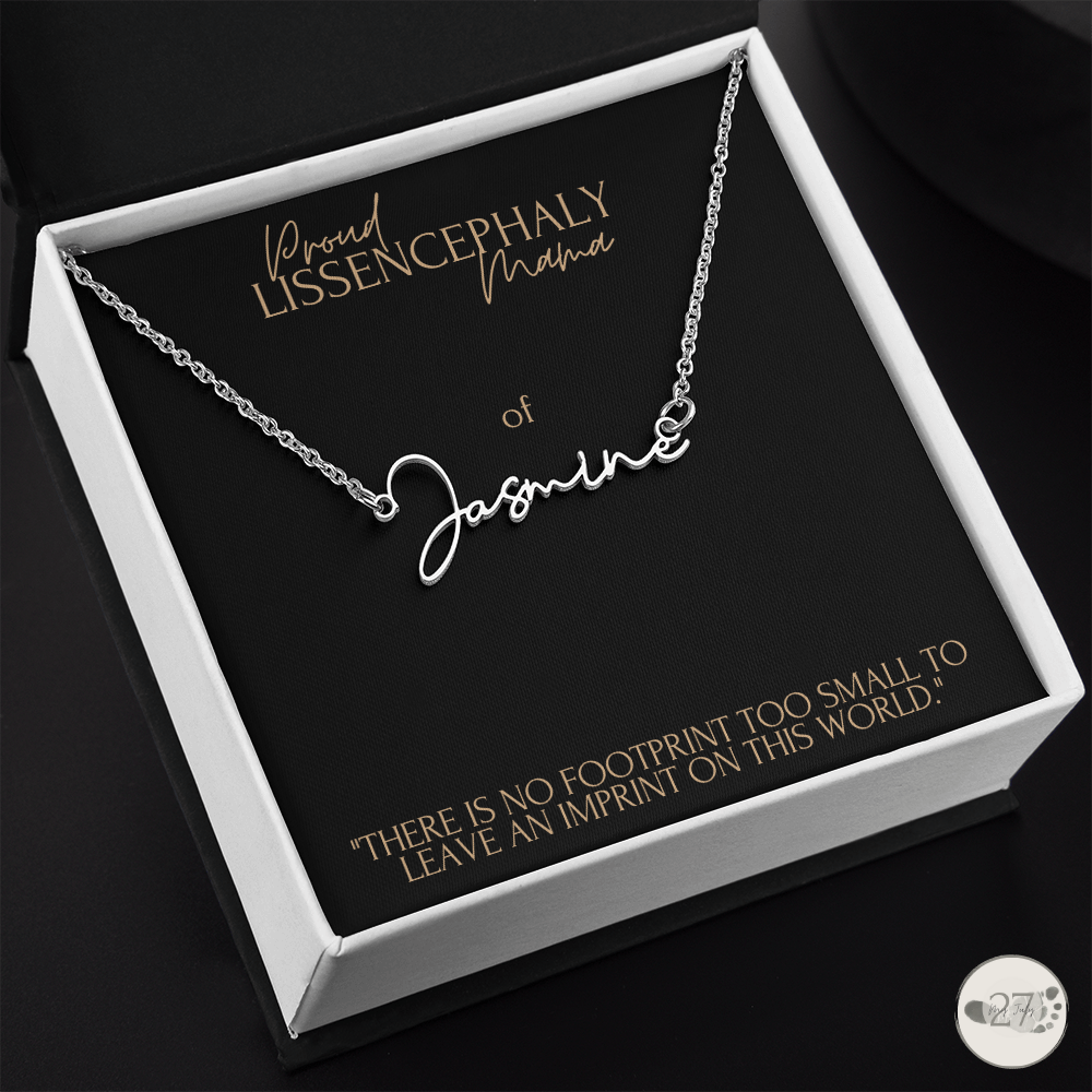 Lissencephaly Mama: Cursive Name Keepsake