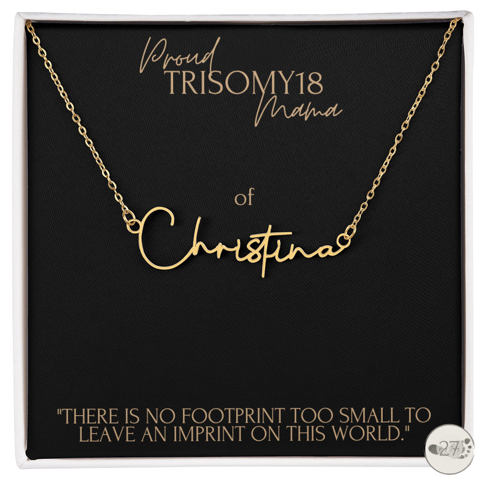 Trisomy 18 Memorial Necklace for a Mother