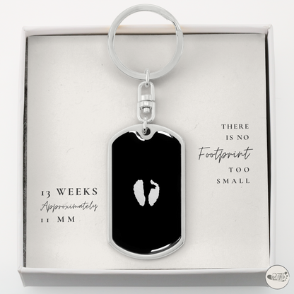 Gone So Soon Dog Tag Keychain