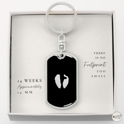 Gone So Soon Dog Tag Keychain