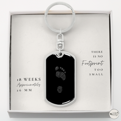 Gone So Soon Dog Tag Keychain