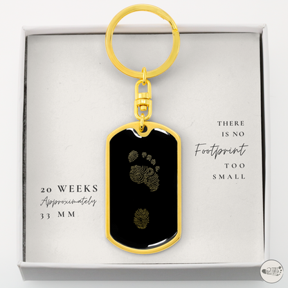 Gone So Soon Dog Tag Keychain