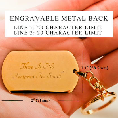 Gone So Soon Dog Tag Keychain