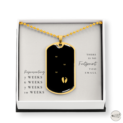 Gone So Soon Dog Tag Necklace | 4 First Trimester Losses