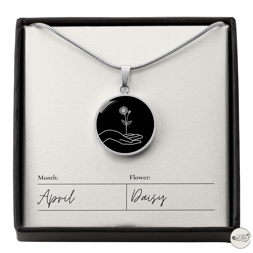Birth Flower Pendant Necklace