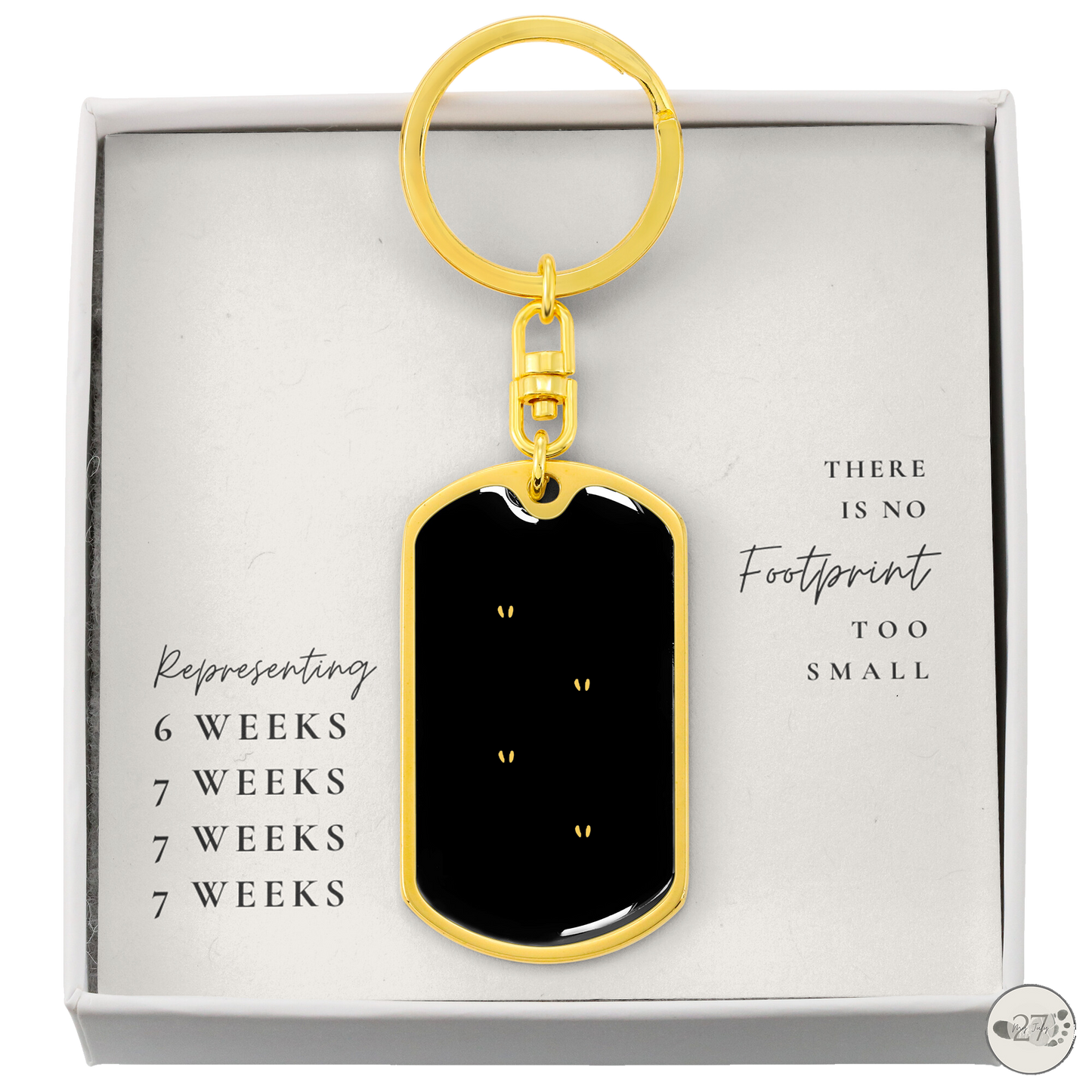 Gone So Soon Dog Tag Keychain | 4 First Trimester Losses