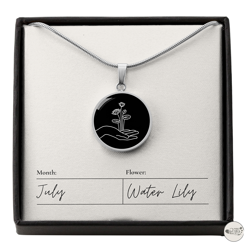 Birth Flower Pendant Necklace