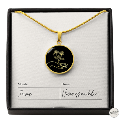 Birth Flower Pendant Necklace