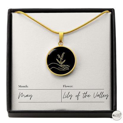 Birth Flower Pendant Necklace