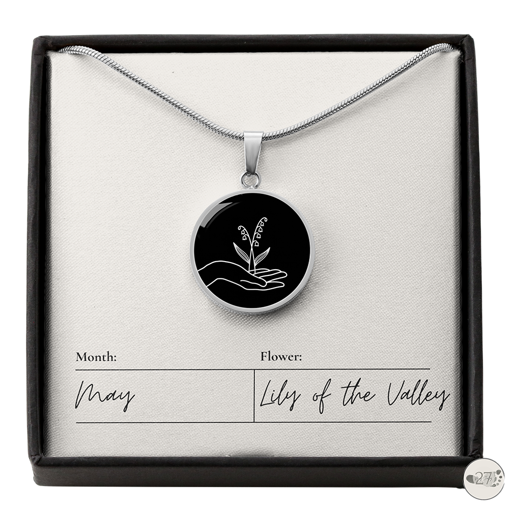 Birth Flower Pendant Necklace