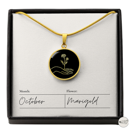 Birth Flower Pendant Necklace