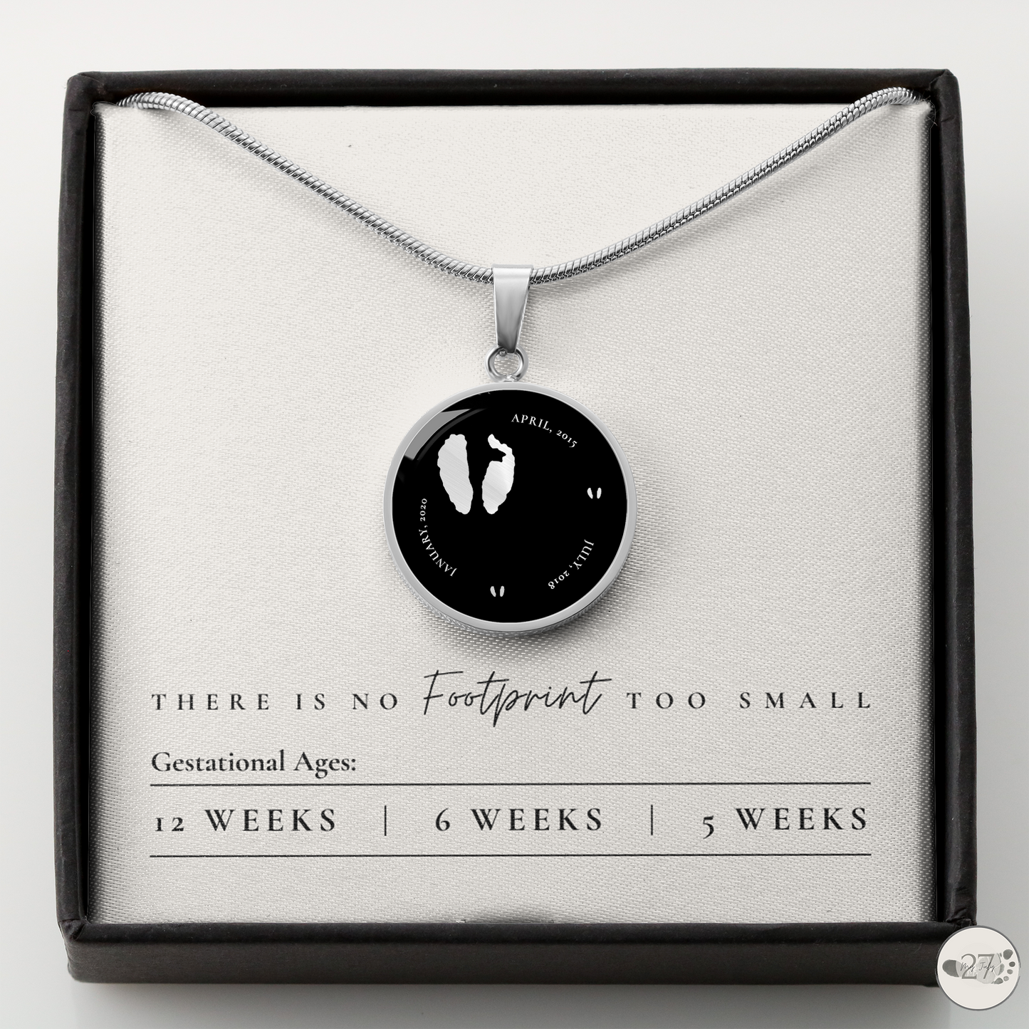 Gone So Soon Pendant Necklace | 3 First Trimester Losses