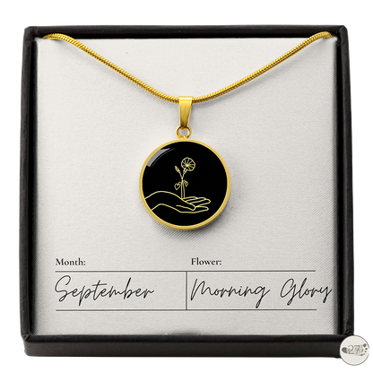 Birth Flower Pendant Necklace