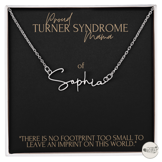 Turner Syndrome Mama: Cursive Name Keepsake