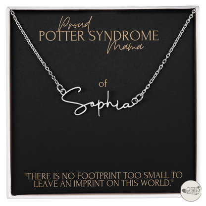 Potter Syndrome Mama: Cursive Name Keepsake