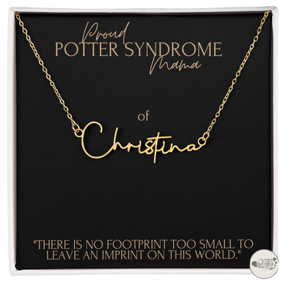 Potter Syndrome Mama: Cursive Name Keepsake