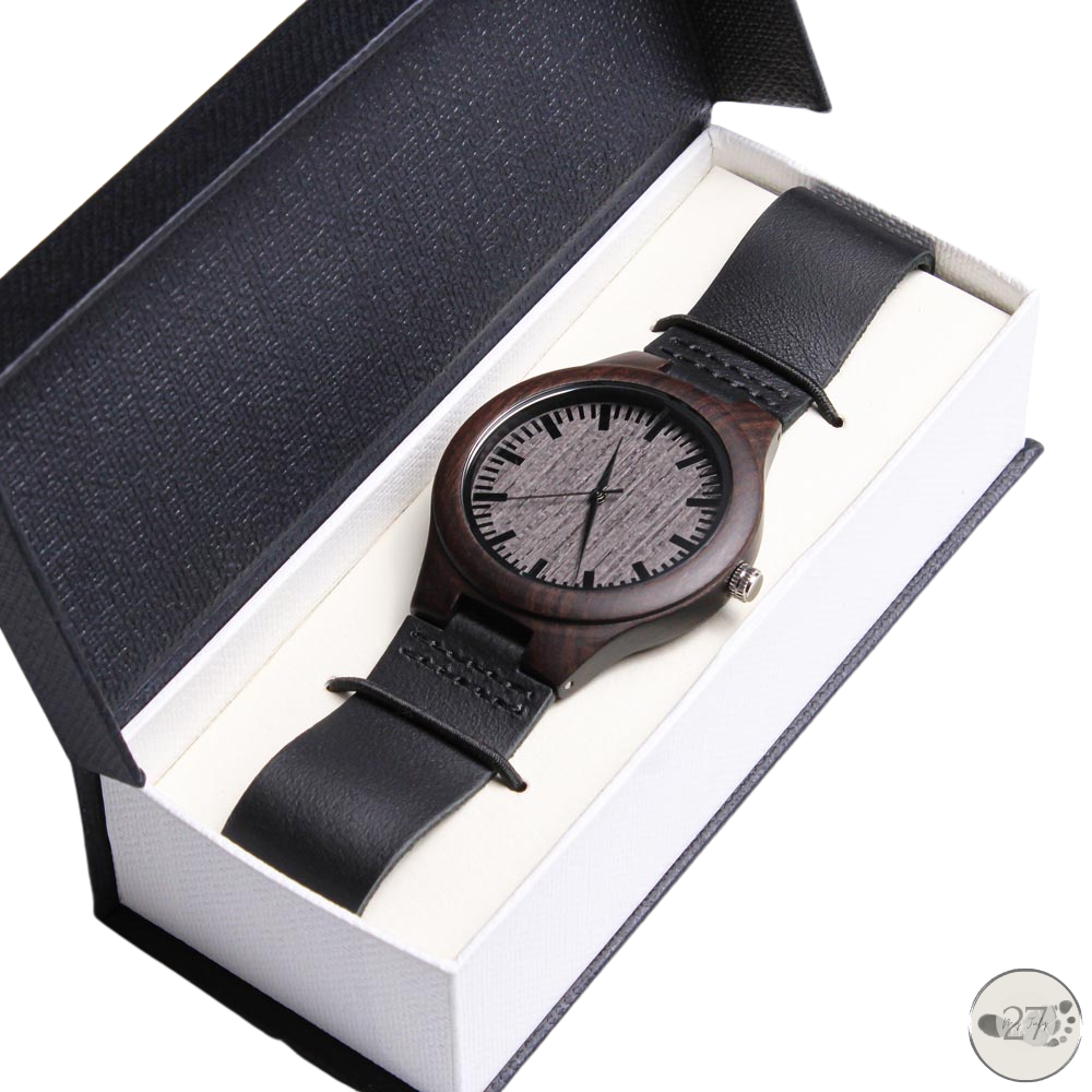 "No Footprint Too Small" Men's Wooden Watch