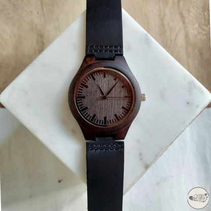 "No Footprint Too Small" Men's Wooden Watch