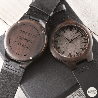 "No Footprint Too Small" Men's Wooden Watch